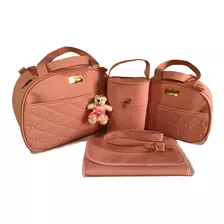 Kit Bolsa Saída Maternidade Rose Nude 