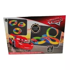 Pista De Carrera Cars Rayo Mcqueen Luminosa 2 Vueltas 71715