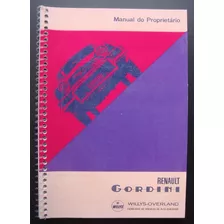 Manual Do Proprietário Gordini - Teimoso -1965