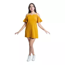 Vestido Blusón Holgado Corto Hombros Descubiertos Elegante