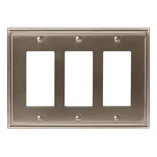 | Placa De Pared Niquel Satinado 3 Interruptores Bascul...