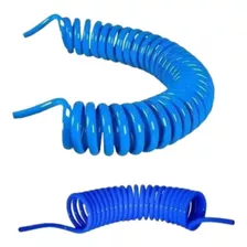 Mangueira Espiral Pu Azul 8mm X 10 Metros - Kit 2 Peças