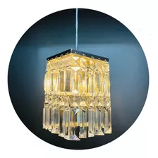 Lustre Pendente De Cristal Legítimo K9 P/ Sala/quarto/lavabo Cor Prateado Bivolt