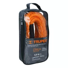 Cuerda Para Remolque Truper 4,5 Mt Con Ganchos Crem-7/8x45 Color Naranja