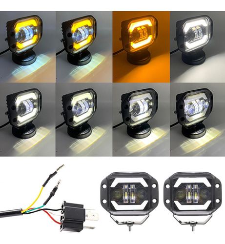 Par Faros Led 5'' Emportrables Alto Y Bajo H4 Con Drl mbar Foto 9