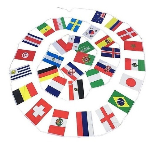 Bandeira Missões Evangelho 32 Nações 30x20cm - 10 Mts #