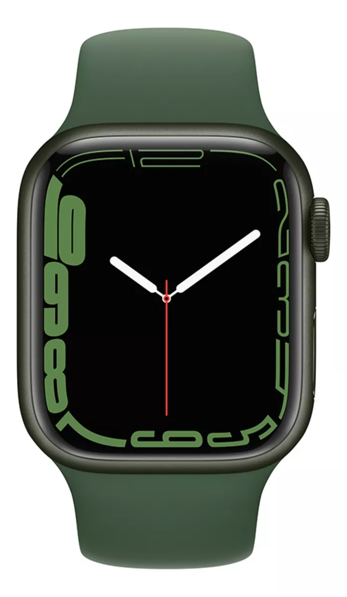Apple Watch Series 7 (gps, 41mm) - Caja De Aluminio Color Verde - Correa Deportiva Verde Trébol