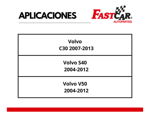 2 Amortiguador Traseros Volvo S40 2004-2012 Foto 2