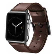 Correa De Cuero Platinum Para Apple Watch 1 2 3 42mm Borbón