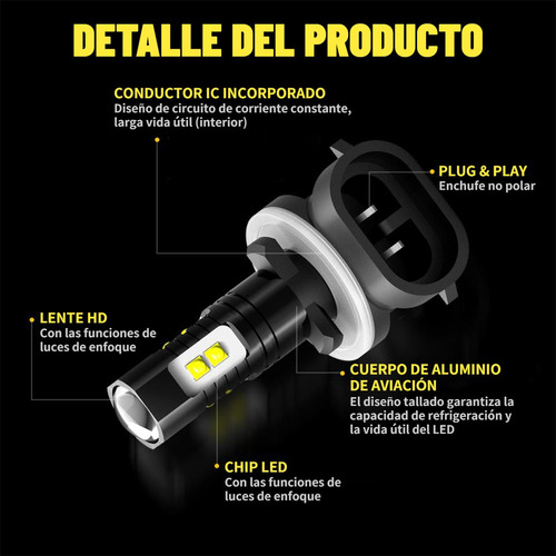 H1 H7 881 Kit De Bombilla Led Luz Alta/baja Para Chevrolet Foto 8