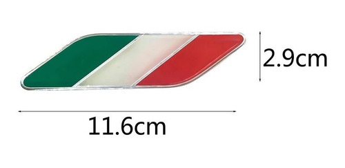 Par De Emblemas Fiat 500 Banderas Italianas Foto 6