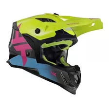 Capacete Mattos Racing Cross Atomic Icon Flúor Multi Nf