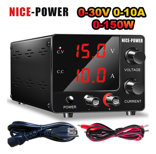 Nice-power® 0-30v 0-10a 150w Fuente De Alimentación Regulable Laboratorio