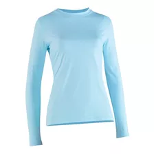 Camiseta Feminina Manga Longa Com Proteção Solar Uv50+