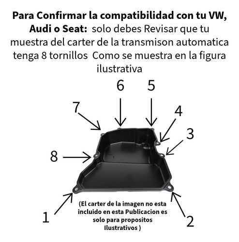 Filtro Empaque Transmision Volkswagen Jetta Bora Passat 09g Foto 2