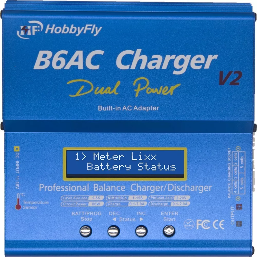 Carregador Balanceador Hobbyfly B6ac V2 Com Fonte Original