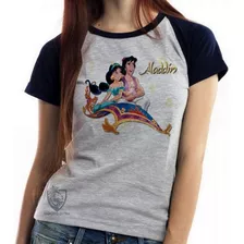 Blusa Baby Look Aladdin Disney Jasmine Princesa
