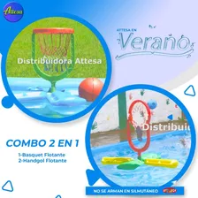 Aro Basquet Flotante + Complemento Hand Gol Flotante Serabot