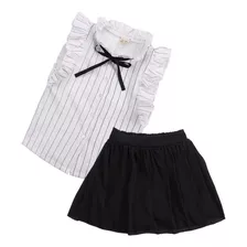 Cojunto De Niña , Blusa Y Falda