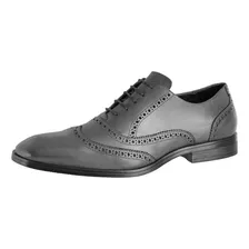 Sapato Social Brogue Italiano Oxford Paulo Vieira 048 Preto