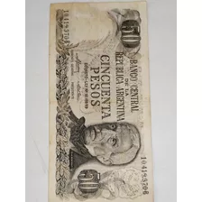 Billete Antiguo Del Banco Central De Argentina 50 Pesos 