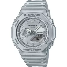 G-shock Analog-digital 45mm Watch With Metallic Silver Resin