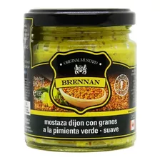 Mostaza De Dijon Brennan Grano A La Pimienta Verde X200g.