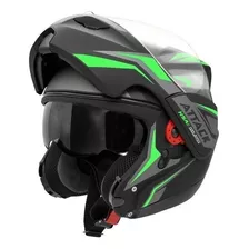 Capacete Pro Tork New Attack Modelo Rocam Modular Fechado Cor Preto/verde Desenho Attack Hsa Tamanho Do Capacete 60