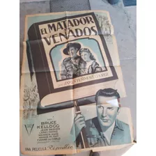 2 Antiguo Afiche Película Con Detalles El Matador De Venados