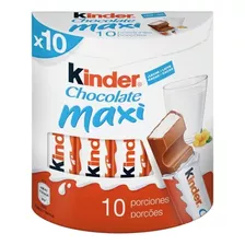  Ferrero Kinder Barra Chocolate Con Leche Maxi Pack 10 Con 21g Cada Una