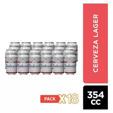 Pack 18 Cerveza Budweiser Cerveza Budweiser Lata De 354cc