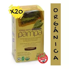 Yerba Orgánica Mate Pampa 500gr. Certificada Pack X 20 Tigre