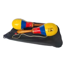 Maracas Salsera En Cuero Colombia 30 Cm Con Forro