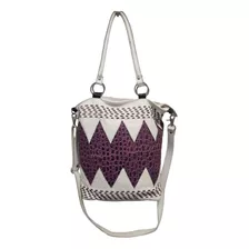 Cartera De Cuero Zigzag 