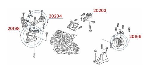 Kit 4 Soportes Motor Y Trans Honda Civic 1.8l 2006-2011 Std Foto 6