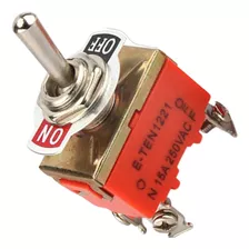 Chave Interruptor Alavanca Kn-1221 15a 250v On Off Ten1221