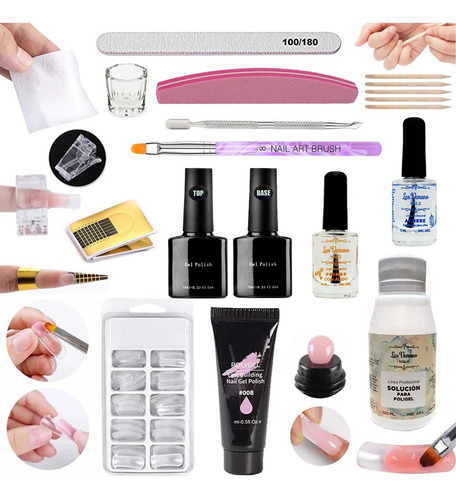 Kit Gel Uv Led Para Capsulas Dual System Poligel Gelificadas