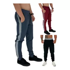 Kit 3 Calças Moletom Masculina Jogger Swag Treino Lazer