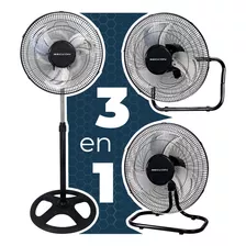 Ventilador De Pedestal Pared Piso Turbo Fan 3 En 1 Silencioso Con Oscilación Estructura De Metal Reforzado Bv-12 Beckon