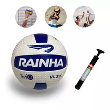 Bola De Volei Rainha Oficial + Bomba Quadra E Praia Original