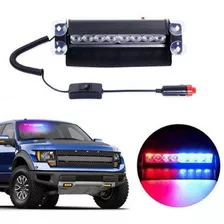 Baliza Parabrisa Led Estroboscopica Azul Rojo Bomberos 12v