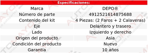 Kit Faros P/foco Xenn Y Calaveras Depo Charger 2015 - 2016 Foto 4