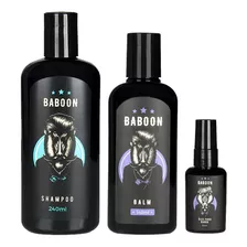 Kit De Barba, Cabelo E Bigode Baboon Shampoo + Balm + Óleo