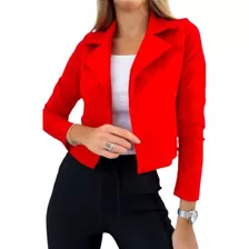 Blazer De Bengalina Entallado A La Cintura Mujer Moda 