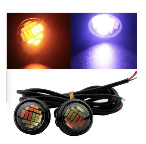 Ojo De Aguila Led Jetta Audi Bmw Faro Doble Color 12 Led 1pz Foto 6