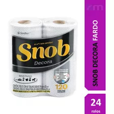 Papel Toalha De Cozinha F.dupla Snob Decora Atacado 24 Rolos