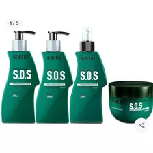 Kit Sos ( Shampoo, Cond., Másc., E Fluido Finalizador Sachê 