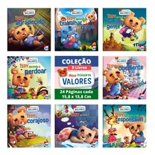 Livro Infantil Kit C/8 Meus Primeiros Valores Para Crianças