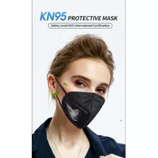 Mascara Preta Kn95 N95 Com 1 Valvula