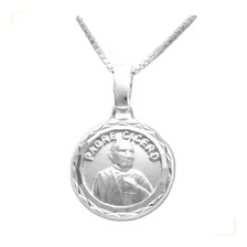 Pingente Medalha Padre Cicero 14mm Proteção Prata 925